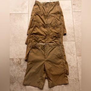 5 pair uniform Land’s End khaki boys active/golf shorts.